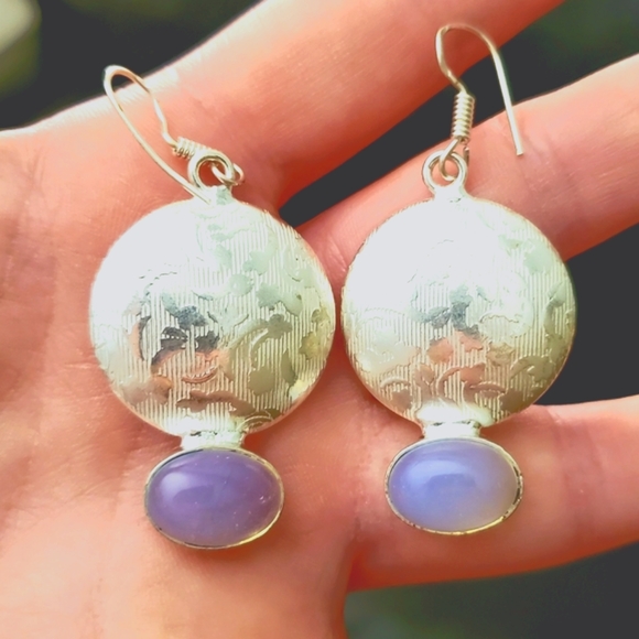 *$15 Sale* New Opalite Silver Earrings. - Picture 2 of 13